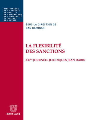 cover image of La flexibilité des sanctions